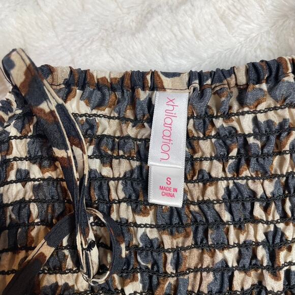 XHILARATION Leopard Cheetah Tank Dress Black Brown Small Mob Wife - Picture 3 of 4
